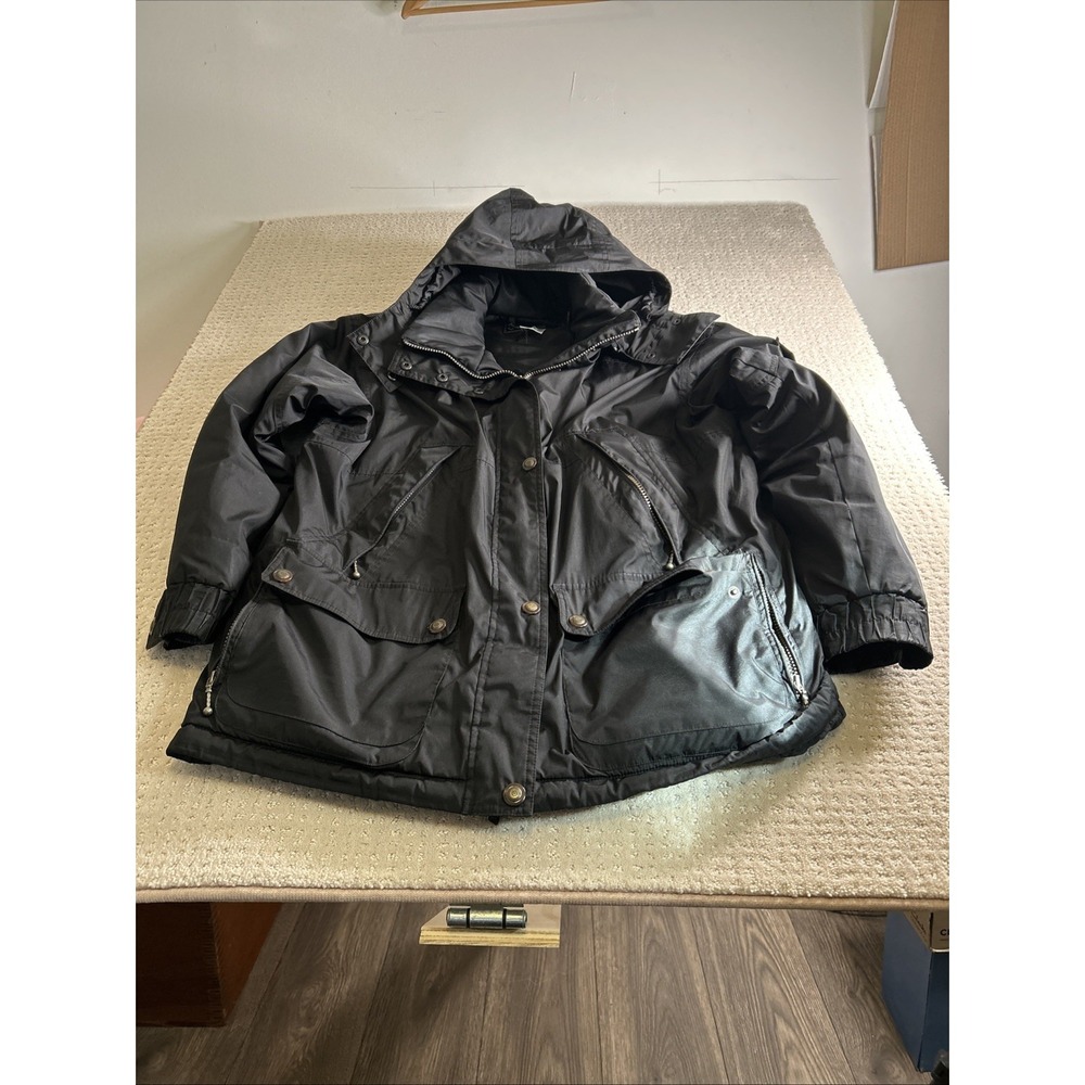 Obermeyer Women's  Gabriele Parka Style Ladies Size 10 Hooded Blk Thermoliteplus